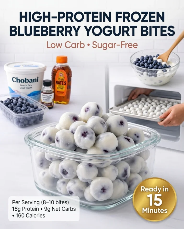 High-Protein Frozen Blueberry Yogurt Bites