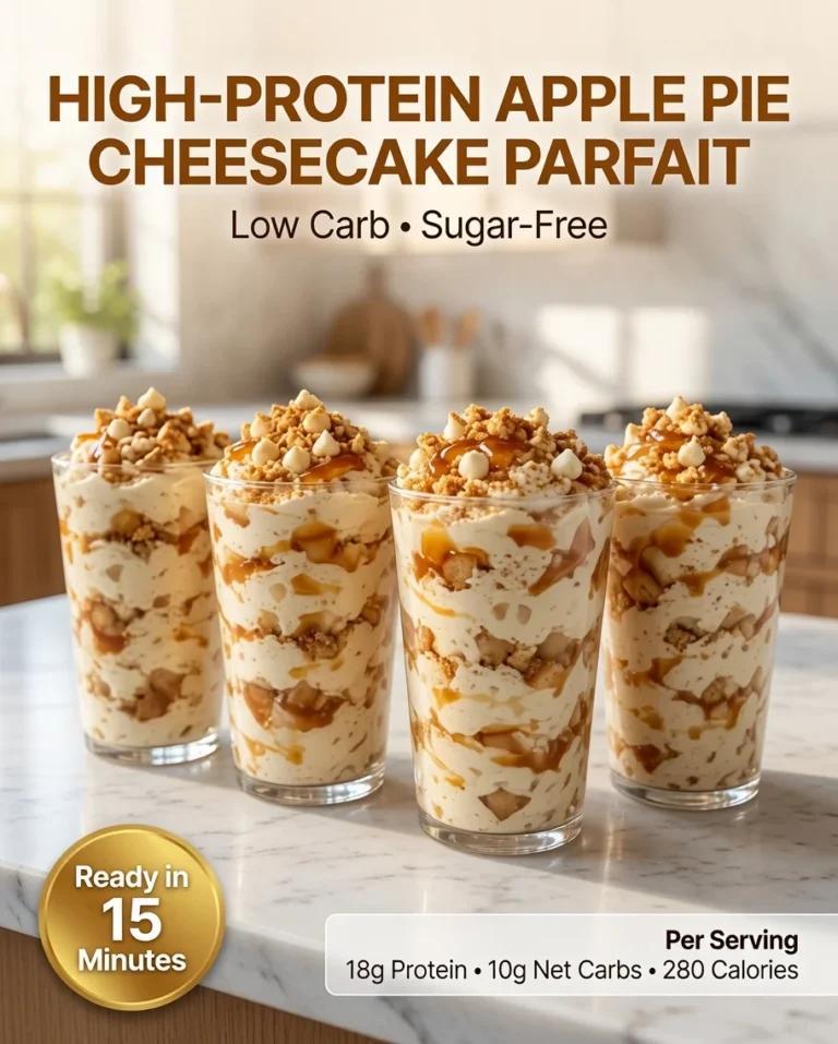 High-Protein Apple Pie Cheesecake Parfait