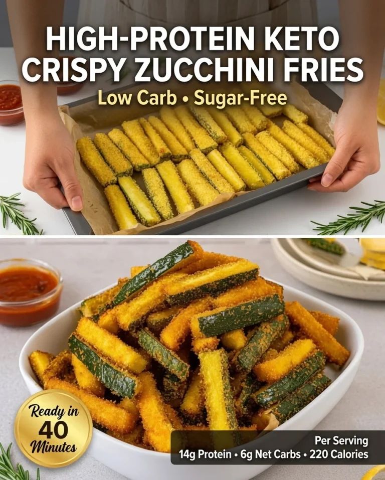 High-Protein Keto Crispy Zucchini Fries
