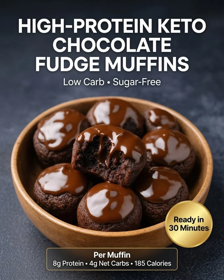 High-Protein Keto Chocolate Fudge Muffins