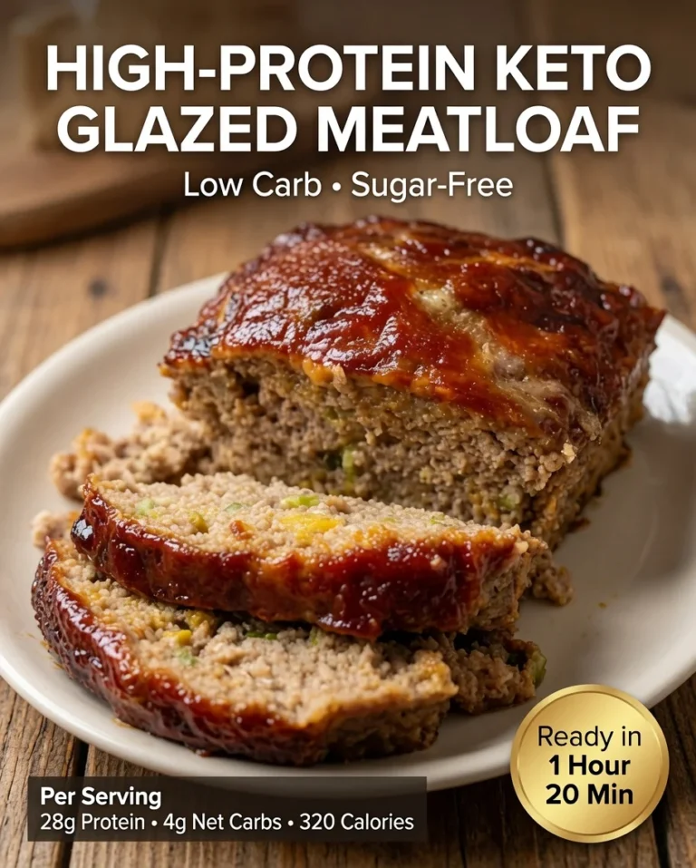 High-Protein Keto Glazed Meatloaf