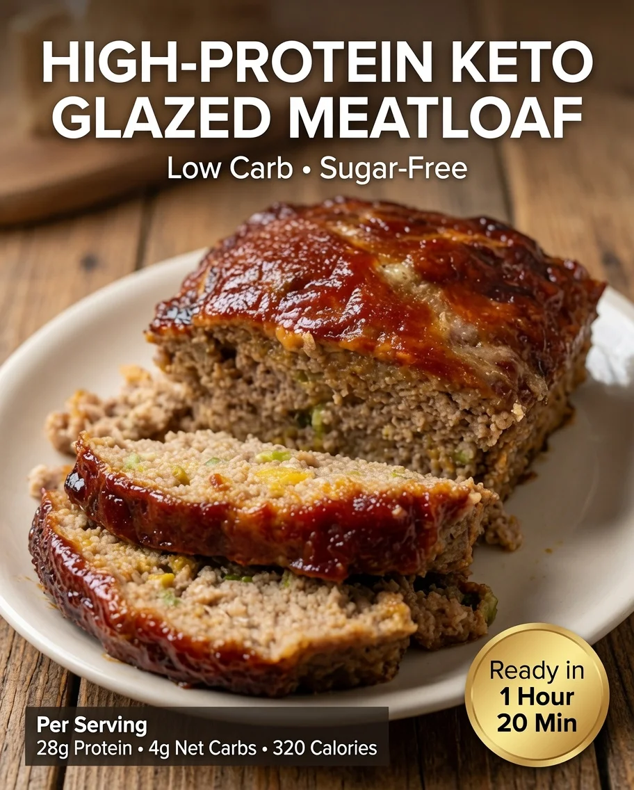 High-Protein Keto Glazed Meatloaf