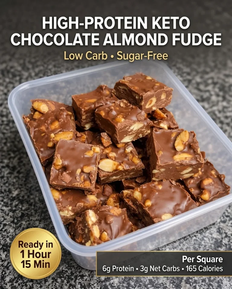 High-Protein Keto Chocolate Almond Fudge