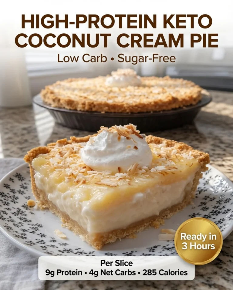 High-Protein Keto Coconut Cream Pie