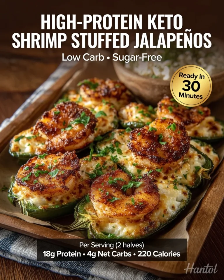 High-Protein Keto Shrimp Stuffed Jalapeños