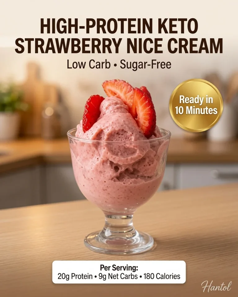High-Protein Keto Strawberry Nice Cream