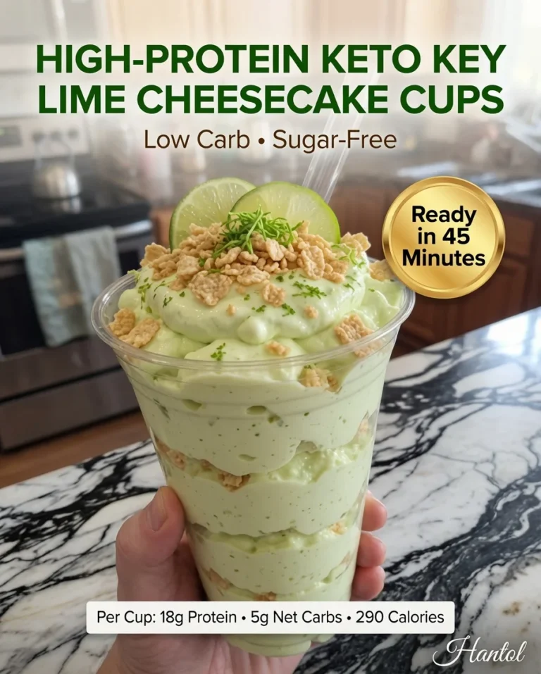 High-Protein Keto Key Lime Cheesecake Cups