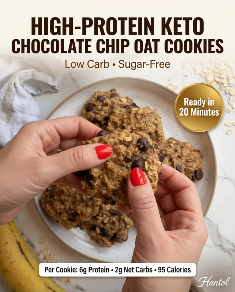 High-Protein Keto Chocolate Chip Oat Cookies