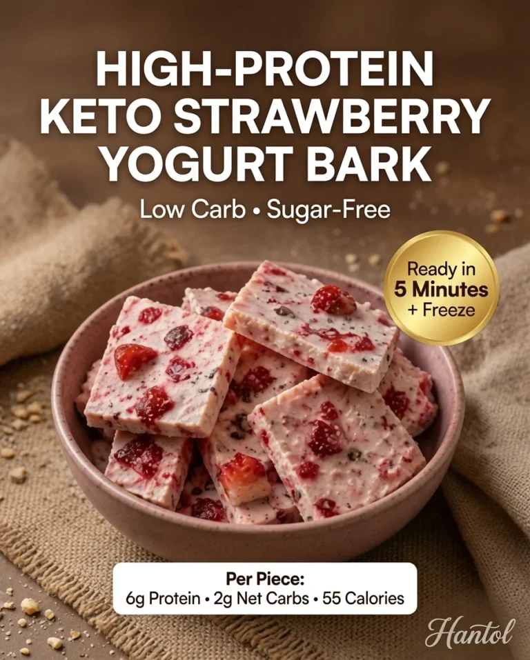 High-Protein Keto Strawberry Yogurt Bark