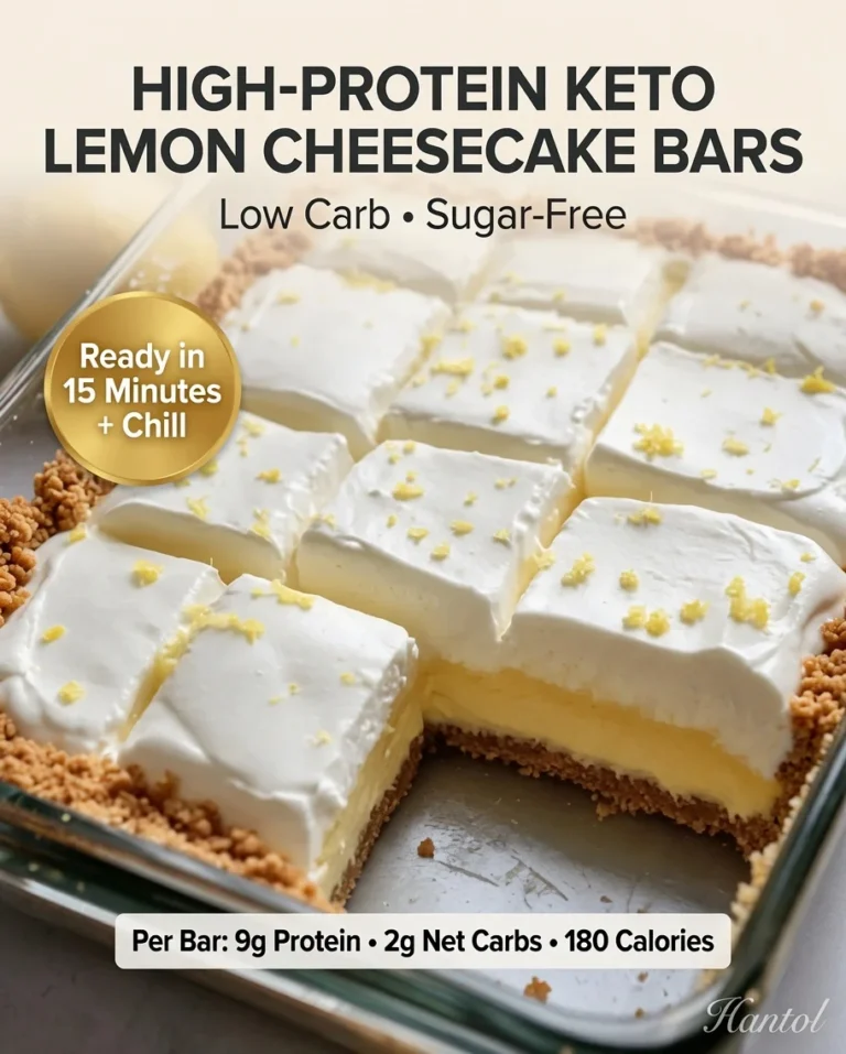 High-Protein Keto Lemon Cheesecake Bars