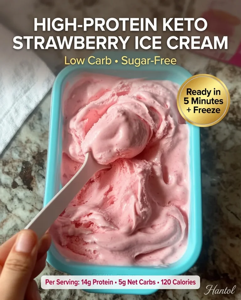 High-Protein Keto Strawberry Ice Cream
