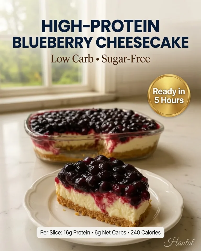 High-Protein Blueberry Cheesecake