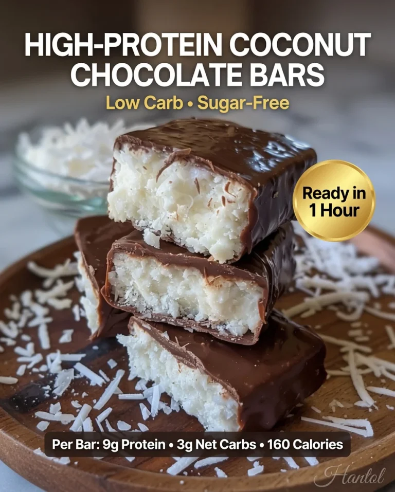 High-Protein Coconut Chocolate Bars