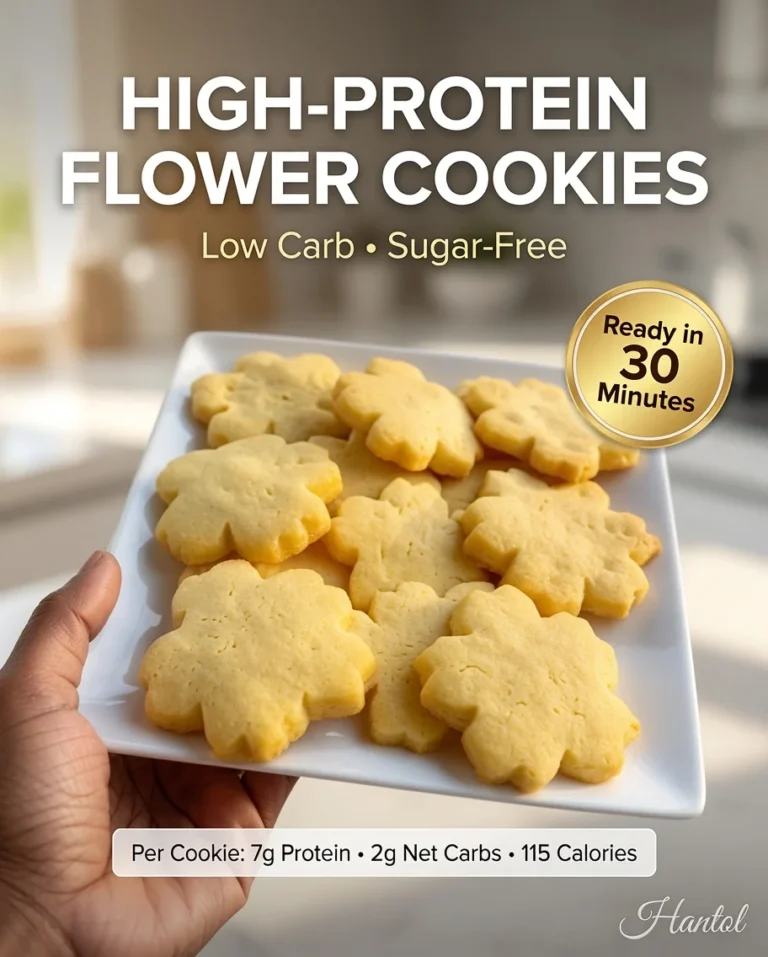 High-Protein Flower Cookies
