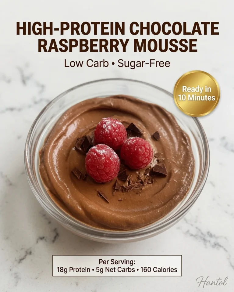 High-Protein Chocolate Raspberry Mousse