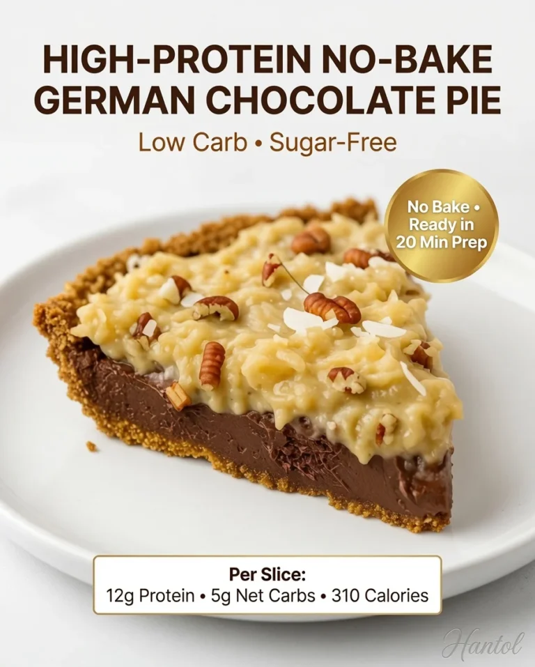 High-Protein No-Bake German Chocolate Pie