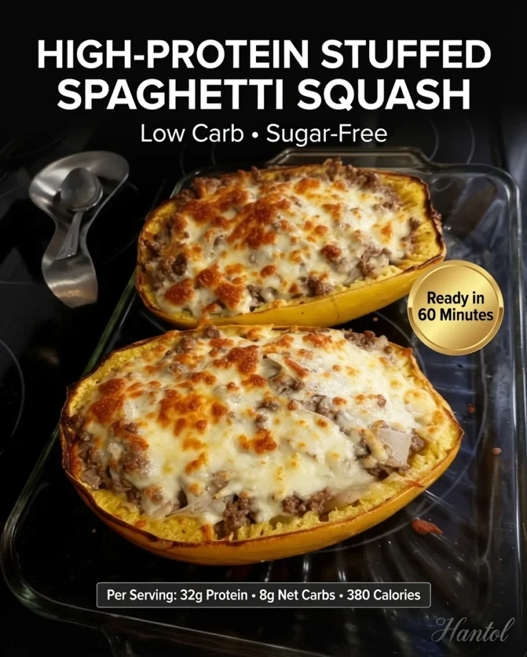 High-Protein Stuffed Spaghetti Squash
