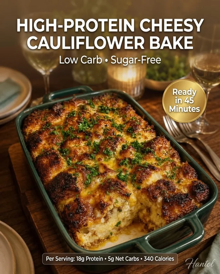 High-Protein Cheesy Cauliflower Bake