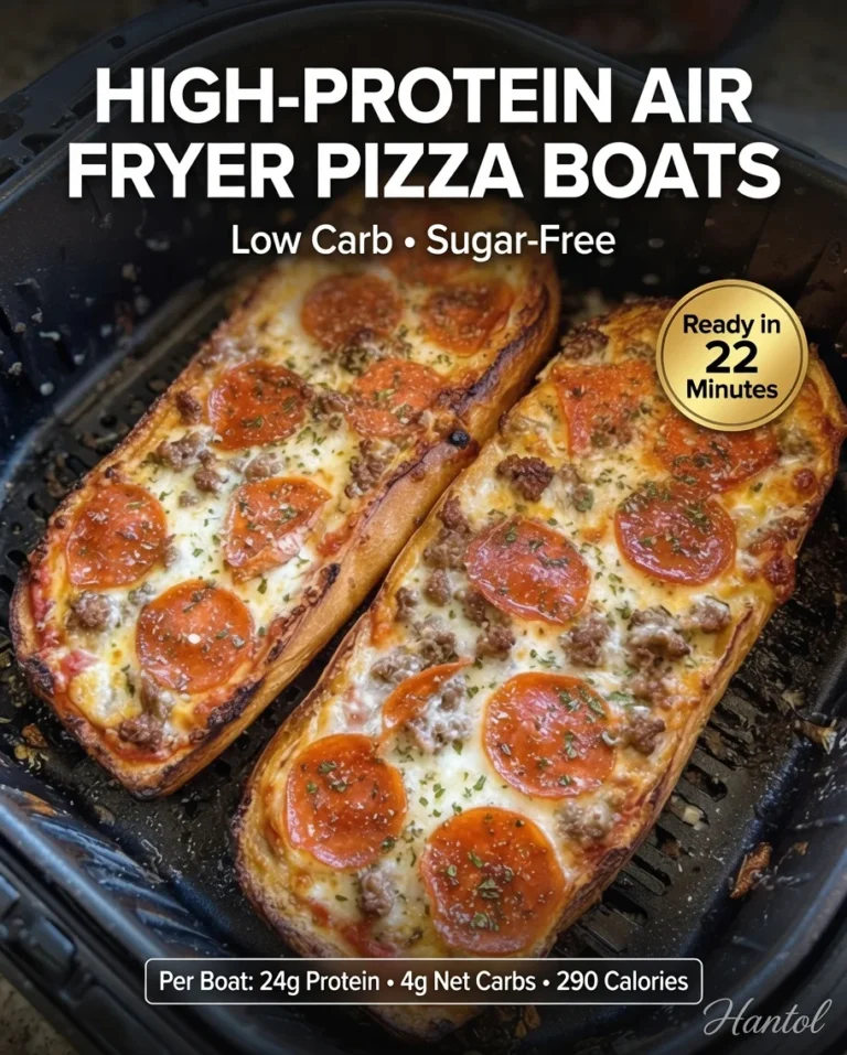 High-Protein Air Fryer Pizza Boats