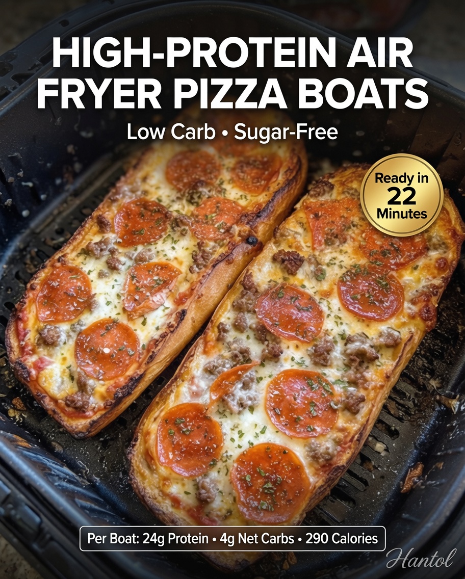 High-Protein Air Fryer Pizza Boats