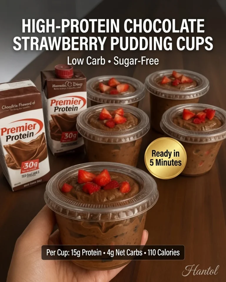 High-Protein Chocolate Strawberry Pudding Cups