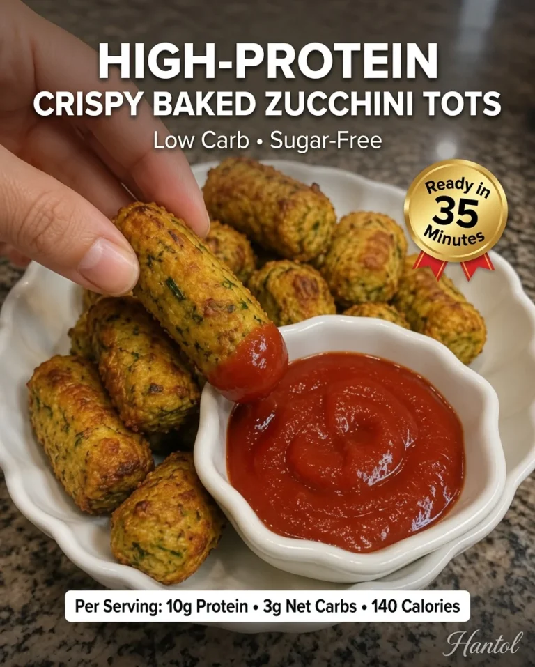High-Protein Crispy Baked Zucchini Tots