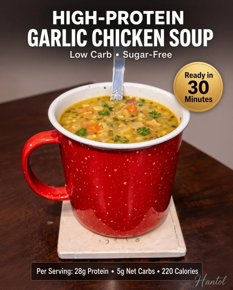 High-Protein Garlic Chicken Soup