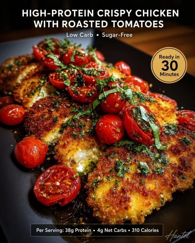 High-Protein Crispy Chicken with Roasted Tomatoes