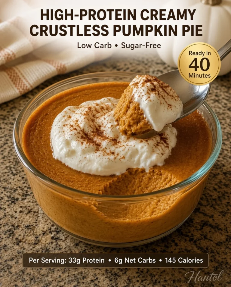 High-Protein Creamy Crustless Pumpkin Pie