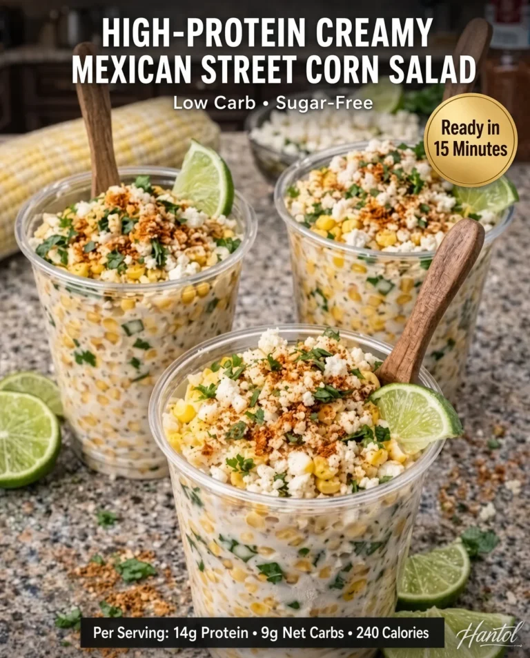 High-Protein Creamy Mexican Street Corn Salad