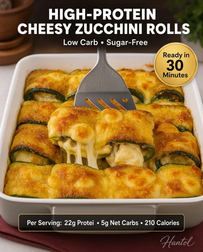 High-Protein Cheesy Zucchini Rolls
