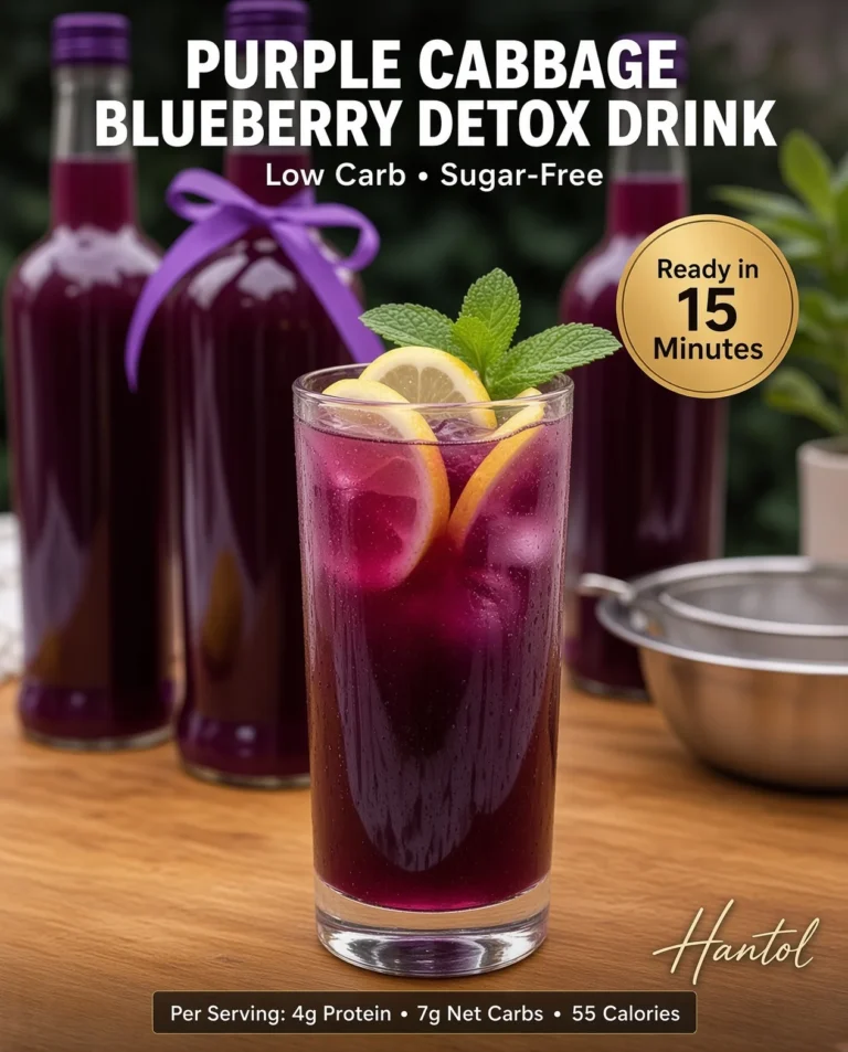 Purple Cabbage Blueberry Detox Drink
