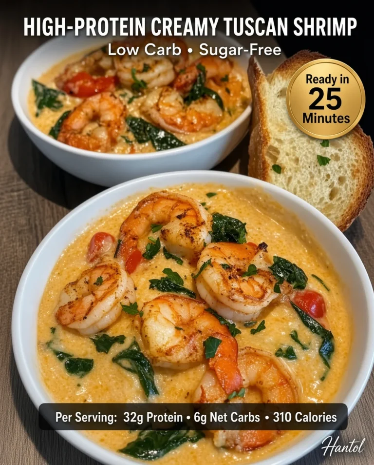 High-Protein Creamy Tuscan Shrimp