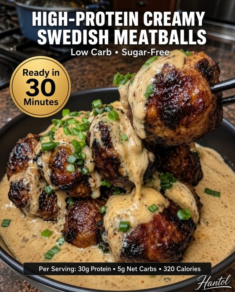 High-Protein Creamy Swedish Meatballs