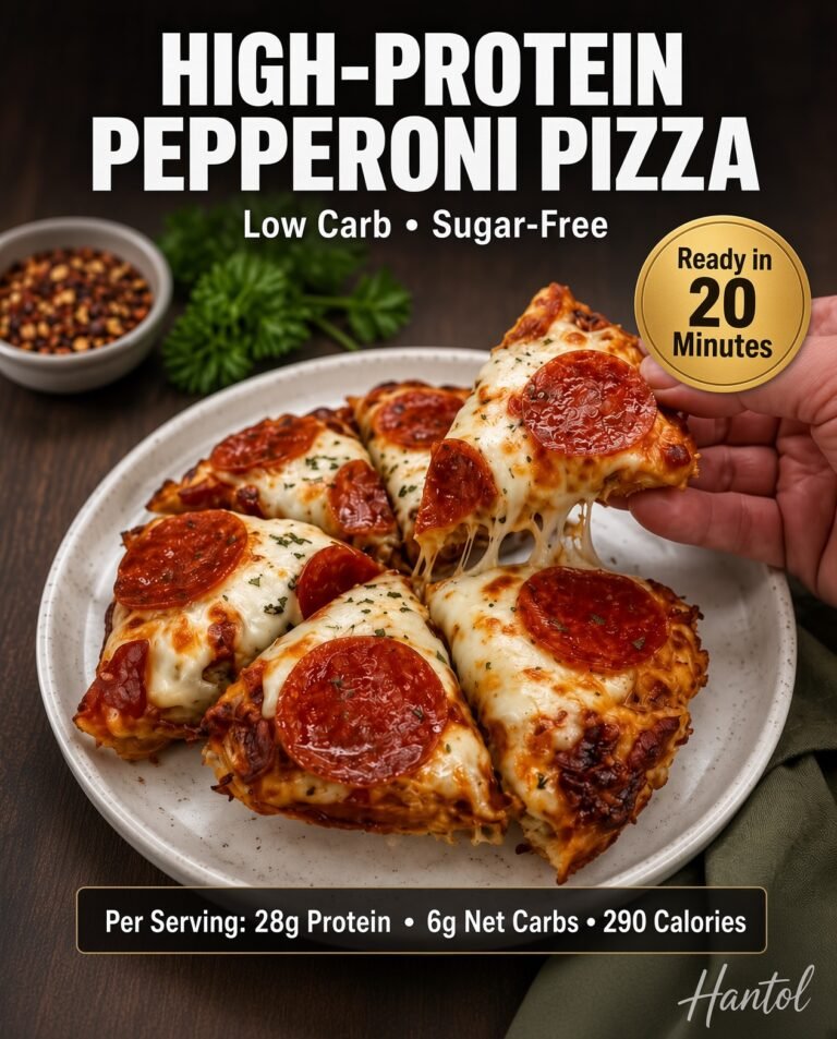 High-Protein Pepperoni Pizza