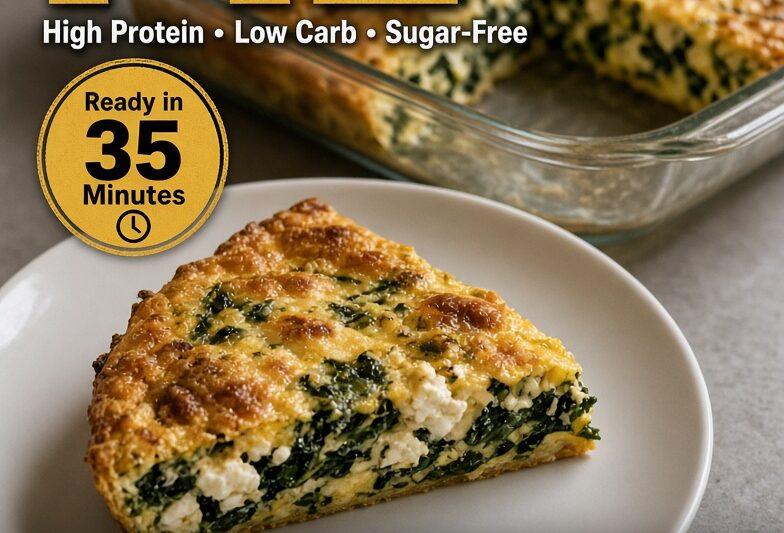 Crustless Spinach Feta Pie