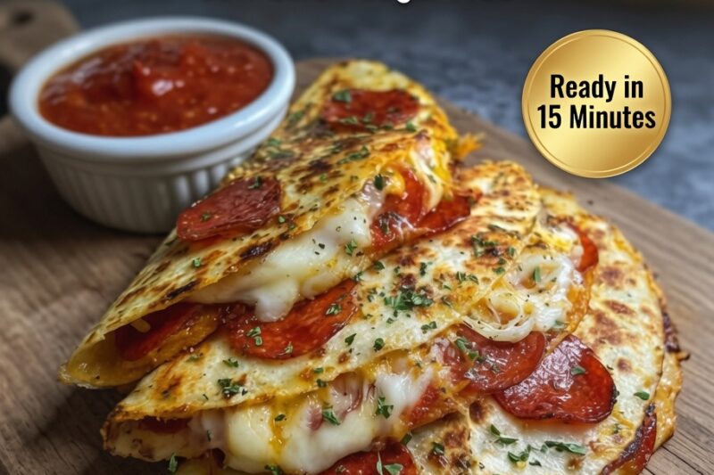 High-Protein Pepperoni Pizza Quesadillas