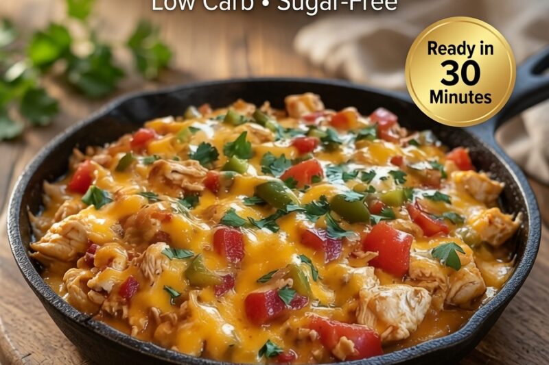 High-Protein Cheesy Chicken Skillet