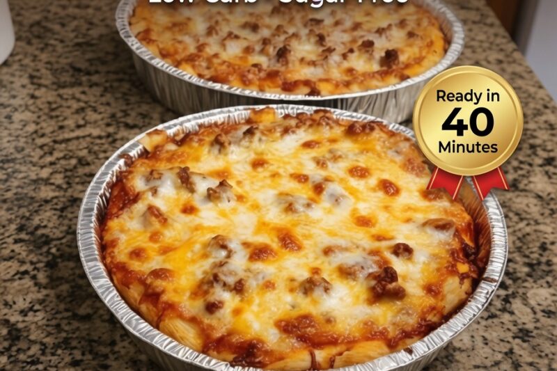 High-Protein Cheesy Meat Pasta Bake