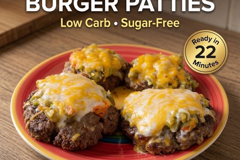 High-Protein Cheesy Stuffed Burger Patties