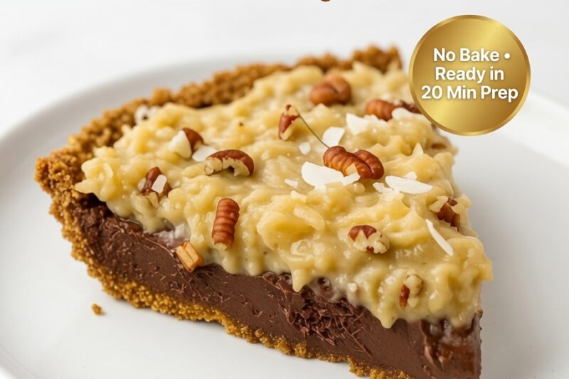 High-Protein No-Bake German Chocolate Pie