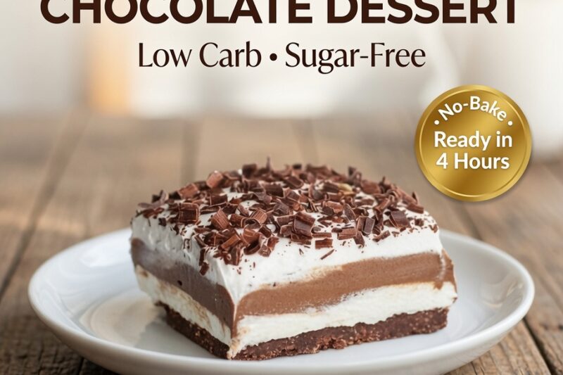 High-Protein Triple Layer Chocolate Dessert