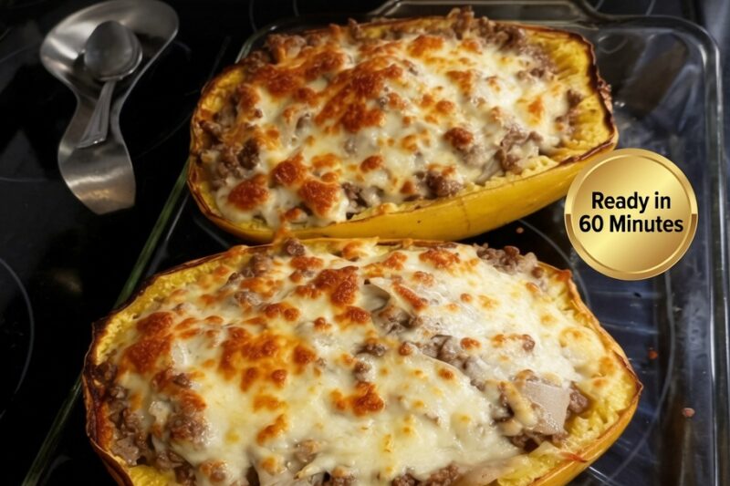 High-Protein Stuffed Spaghetti Squash