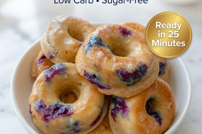 High-Protein Blueberry Donuts