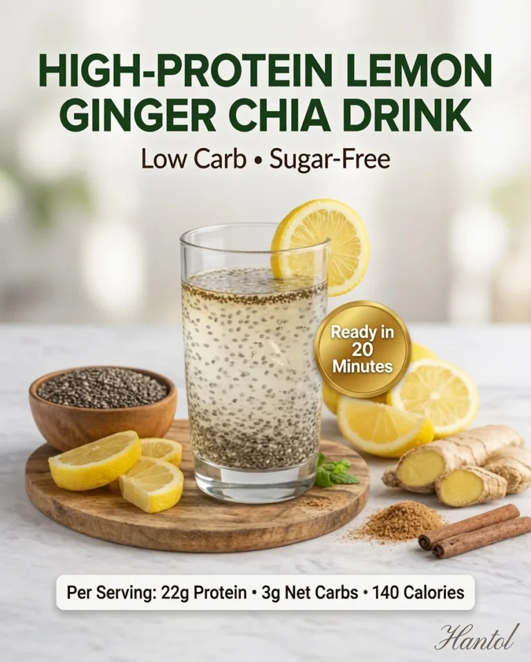 High-Protein Lemon Ginger Chia Drink