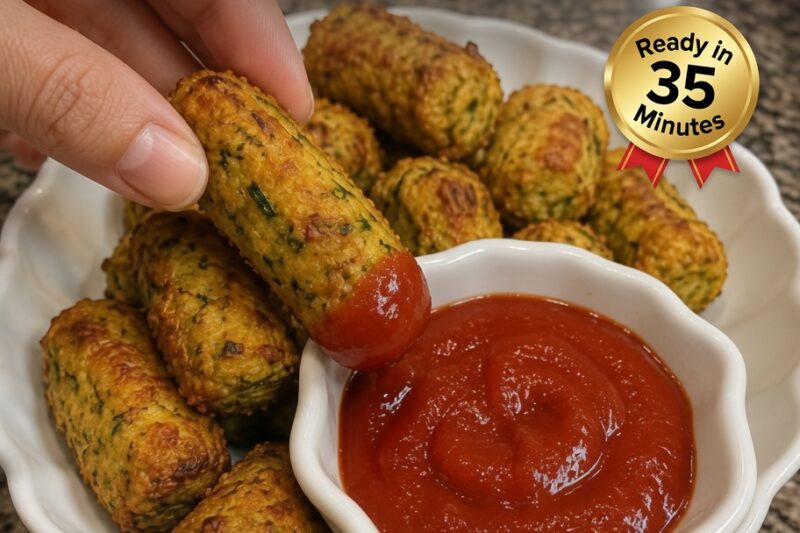 High-Protein Crispy Baked Zucchini Tots