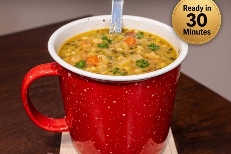 High-Protein Garlic Chicken Soup