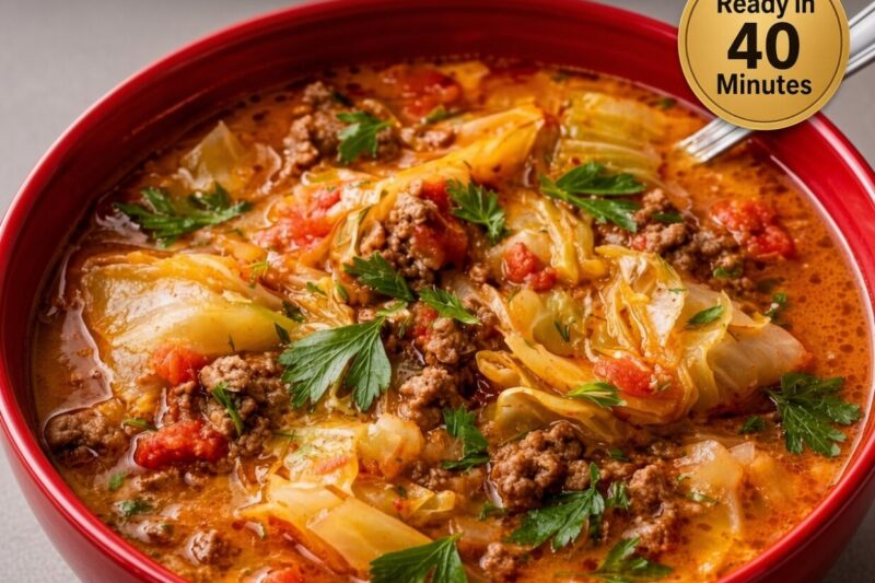 High-Protein Unstuffed Cabbage Soup