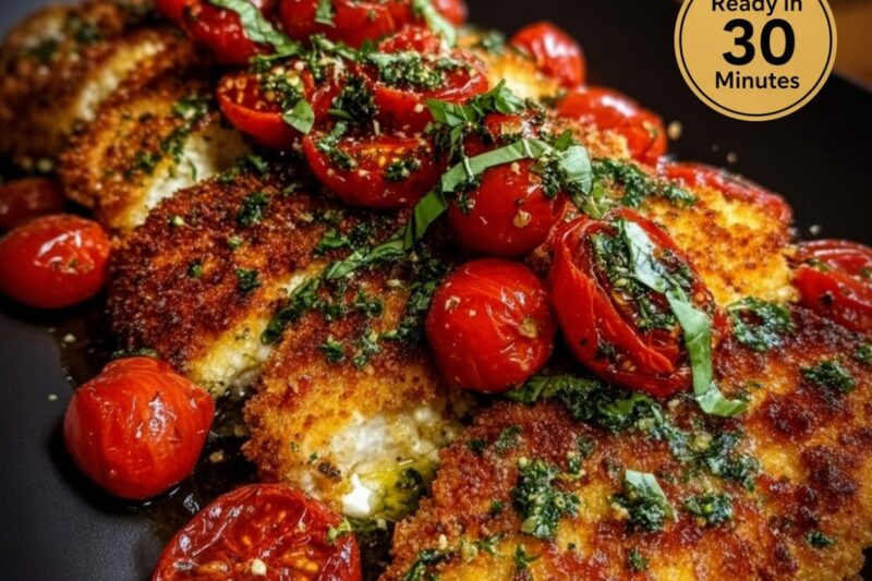 Crispy Chicken with Roasted Tomatoes