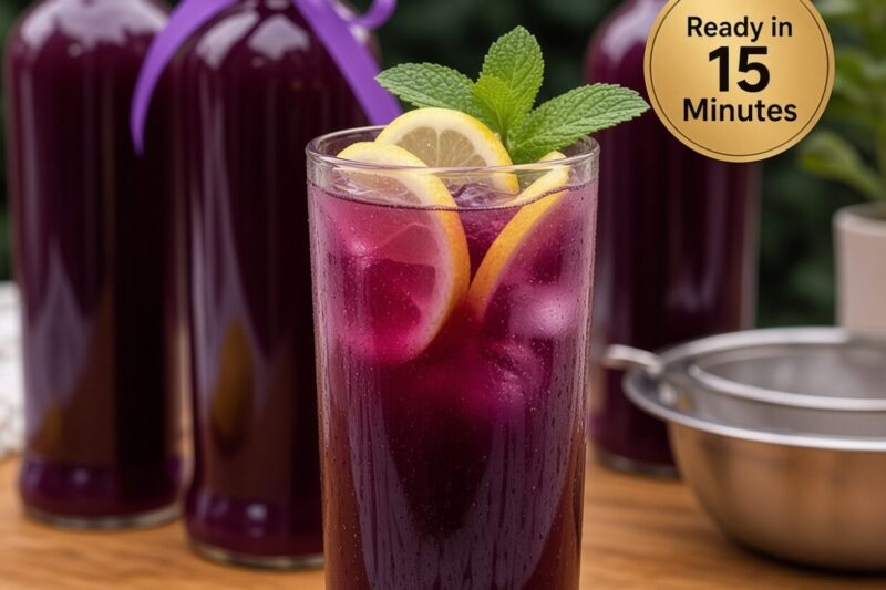Purple Cabbage Blueberry Detox Drink
